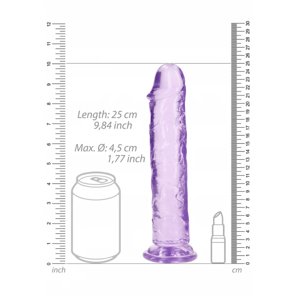 Shots Dildos Shots RealRock Crystal Clear 9" Dildo