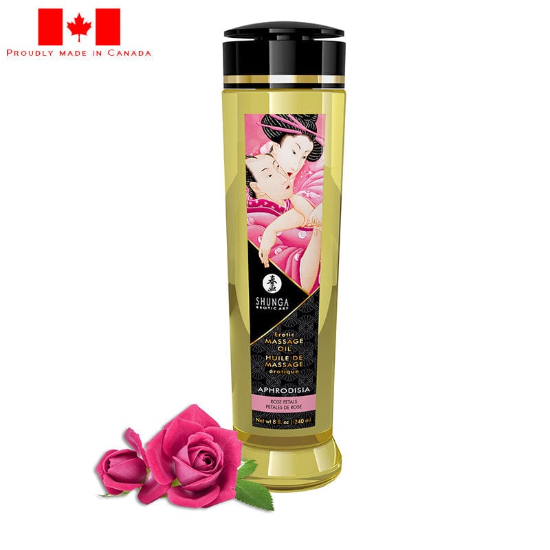 Shunga Lubes & Lotions Shunga Erotic Massage Oil Aphrodisia Rose 8oz