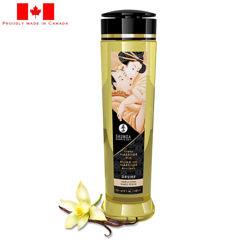 Shunga Lubes & Lotions Shunga Erotic Massage Oil Libido Desire Vanilla 8oz