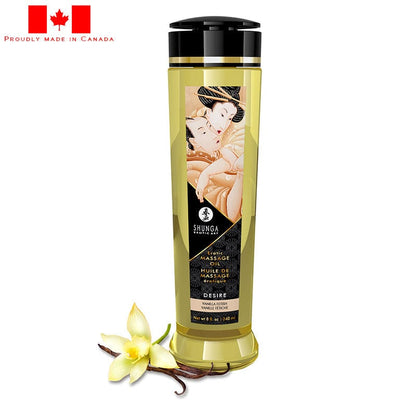 Shunga Lubes & Lotions Shunga Erotic Massage Oil Libido Desire Vanilla 8oz