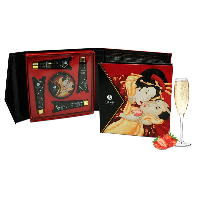 Shunga Sensual Love Shunga Geisha's Secret Sparkling Strawberry Wine Collection Set