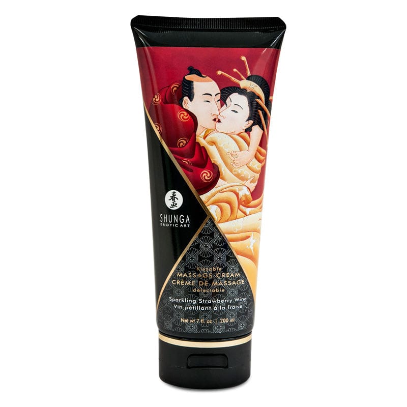Shunga Sensual Love Sparkling Strawberry Wine Shunga Kissable Massage Creams
