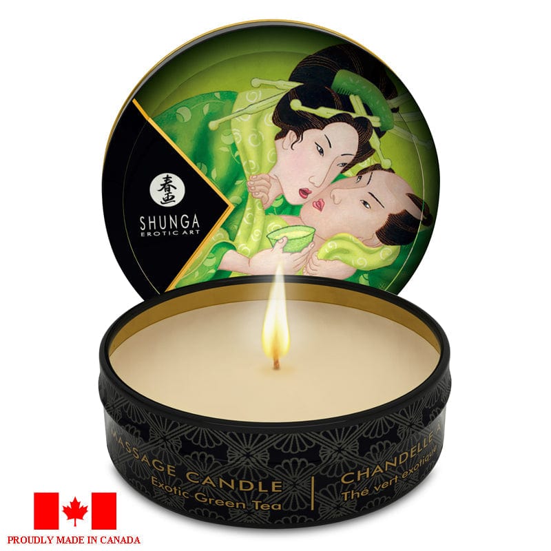 Shunga Sensual Love Exotic Green Tea Shunga Mini Massage Candle