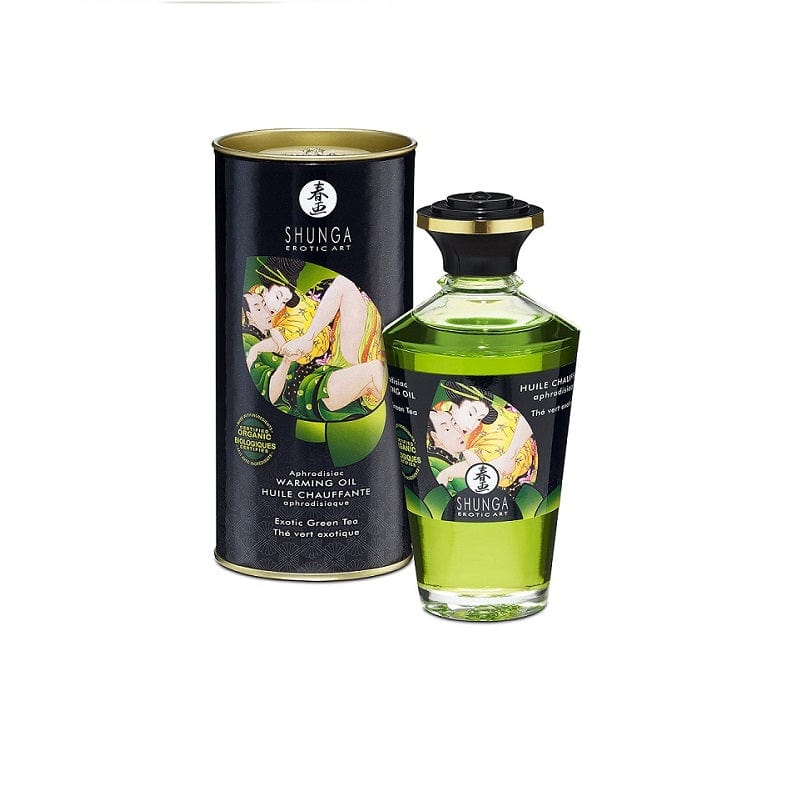Shunga Shunga Warming Massage Oil Green Tea