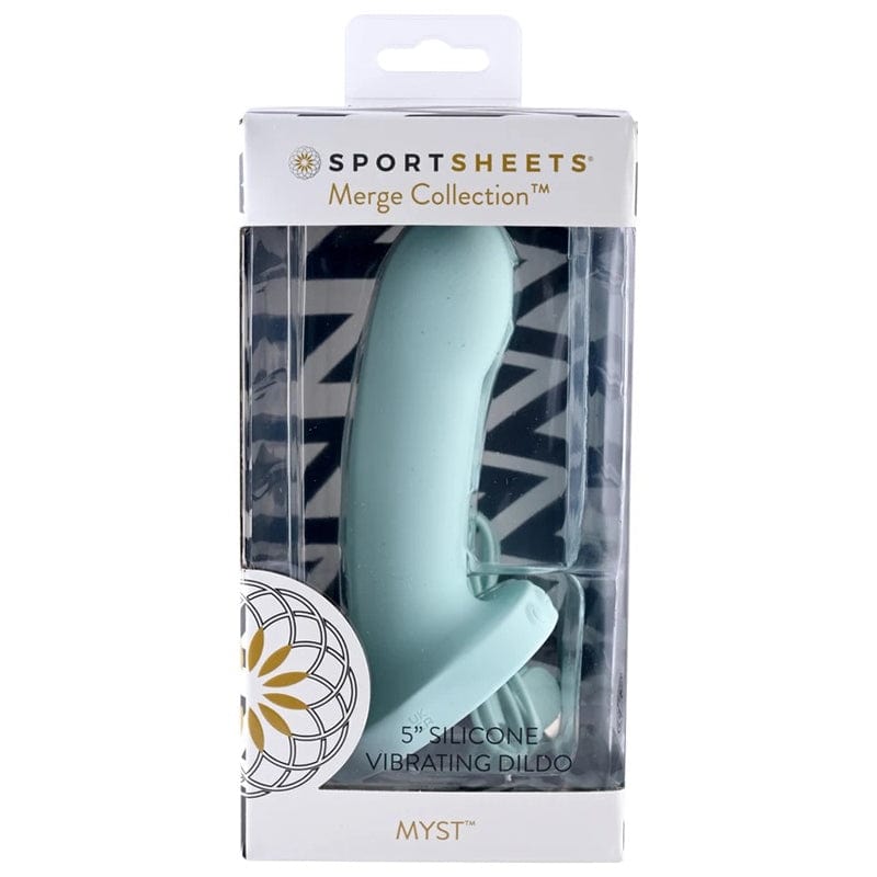 Sportsheets Dildos Sportsheets Myst 5” Vibrating Silicone Dildo Sky Blue