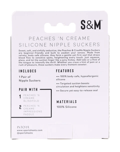 Sportsheets Sex & Mischief Peaches ‘n CreaMe Silicone Nipple Suckers
