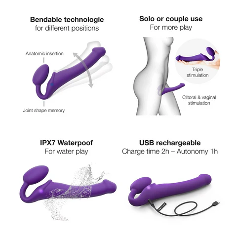 Strap On Me Vibrating Bendable Strap-On Medium
