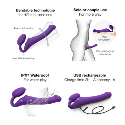 Strap On Me Vibrating Bendable Strap-On Medium