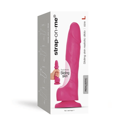 Strap On Me Dildos Large Strap On Me Sliding Skin Realistic Dildo Fuchsia