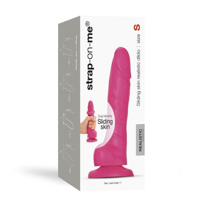 Strap On Me Dildos Small Strap On Me Sliding Skin Realistic Dildo Fuchsia