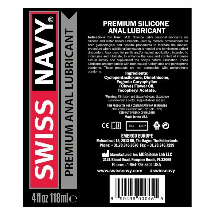 Lubricante anal premium Swiss Navy