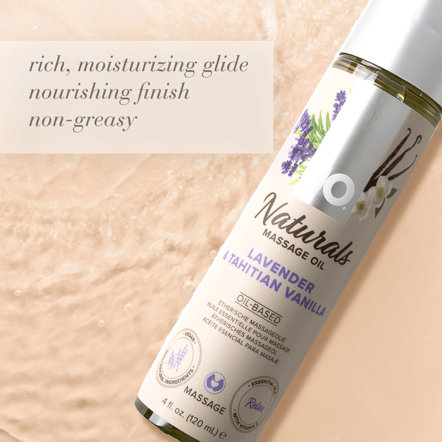 System JO Massage Oil System JO Naturals Lavender & Tahitian Vanilla Massage Oil