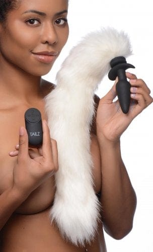 Tailz Anal Toys Tailz Snap-On Vibrating Silicone Anal Plug & 3 Tails w/ Remote Control