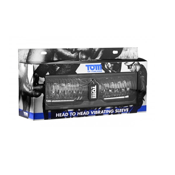 XR Brands Male Masturbators Tom of Finland Head To Head Vibrating Sleeve