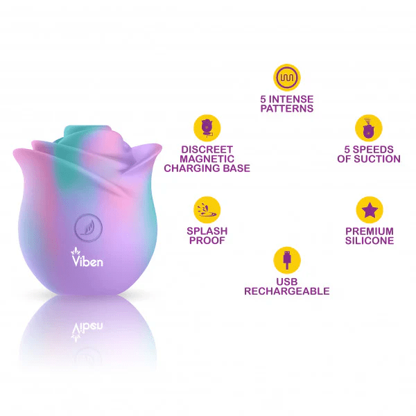 Viben Clitoral Stimulators Viben Unicorn Zen Rose