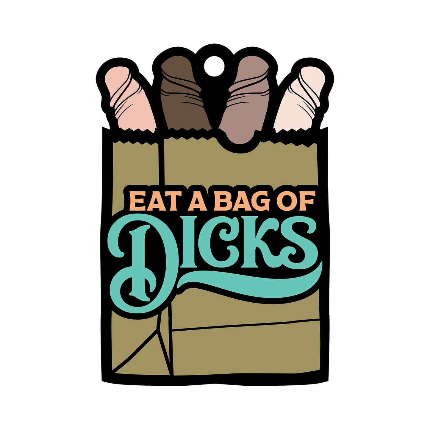 Wood Rocket LLC Eat A Bag Of Dicks Air Freshner