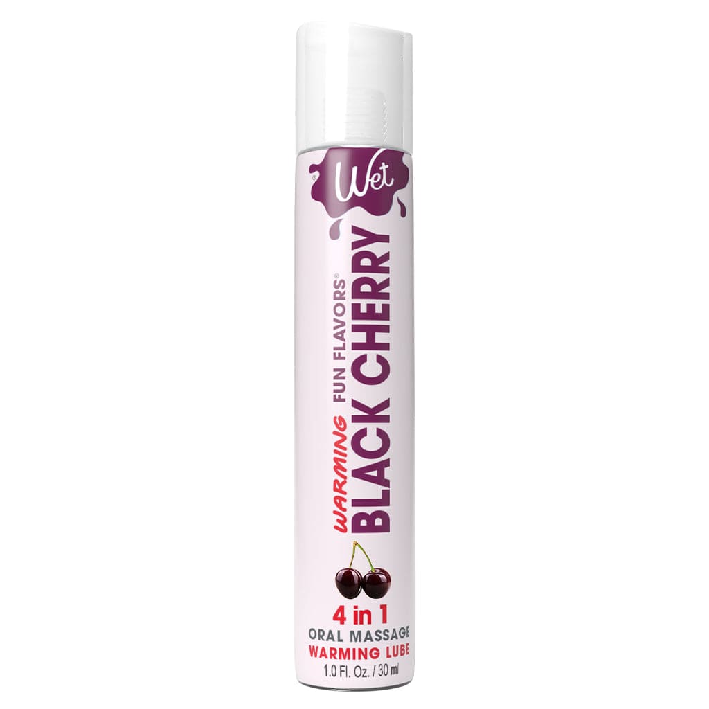 Wet Lubes & Lotions 1oz Wet Fun Flavors 4-in-1 Black Cherry Warming Lubricant