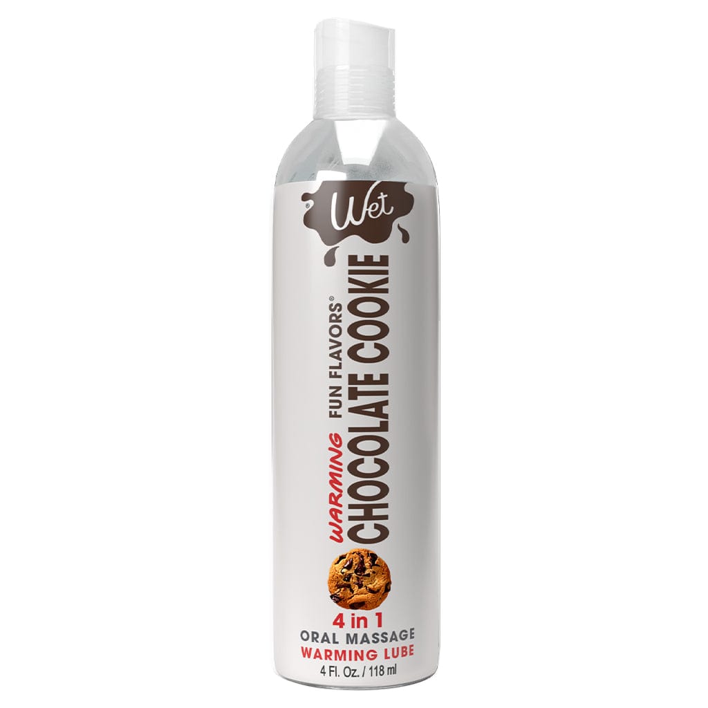 Wet Lubes & Lotions 4oz Wet Fun Flavors 4-in-1 Chocolate Cookie Warming Lubricant