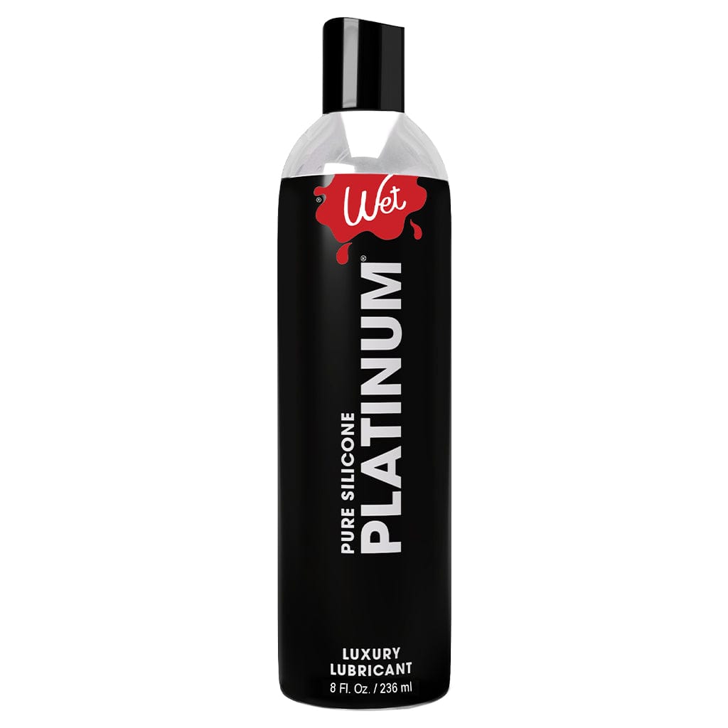 Wet Lubes & Lotions 8oz Wet Platinum Pure Silicone Luxury Lubricant
