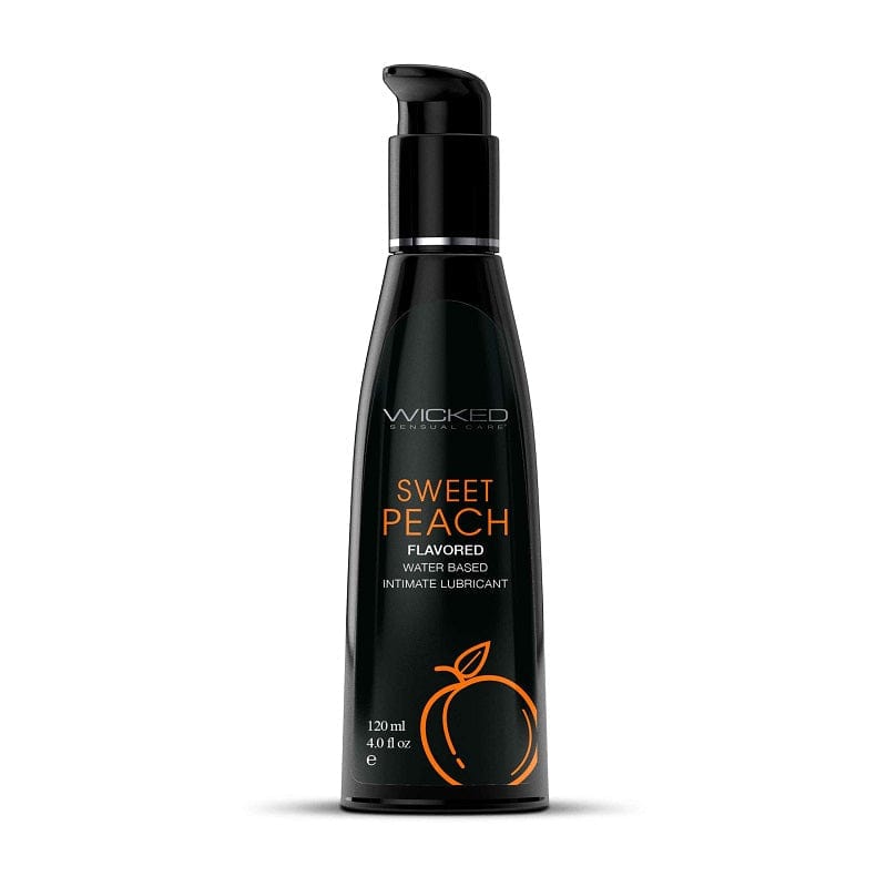 Wicked Lubes & Lotions 4oz Wicked Aqua Sweet Peach Flavored Lubricant
