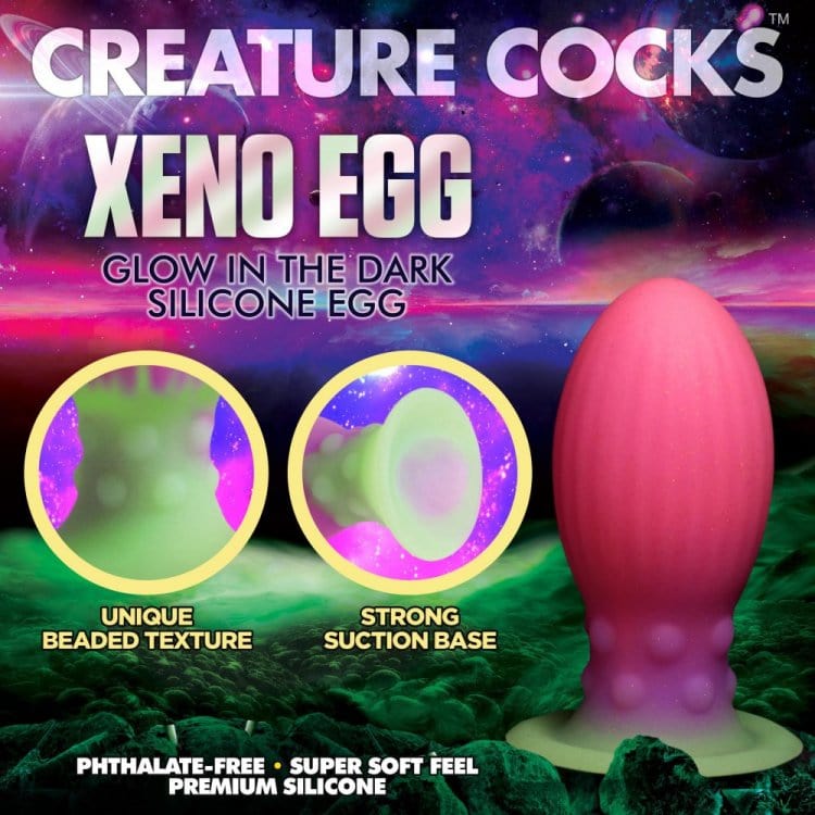 Creature Cocks Dildo's Creature Cocks Xeno Egg Glow in the Dark Silicone Egg