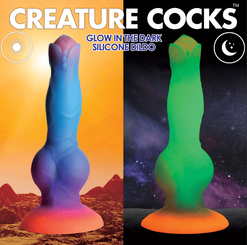 Creature Cocks Dildo's Creature Cocks Space Cock Glow-in-Dark Silicone Alien Dildo