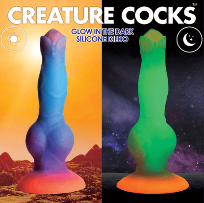 Creature Cocks Dildo's Creature Cocks Space Cock Glow-in-Dark Silicone Alien Dildo