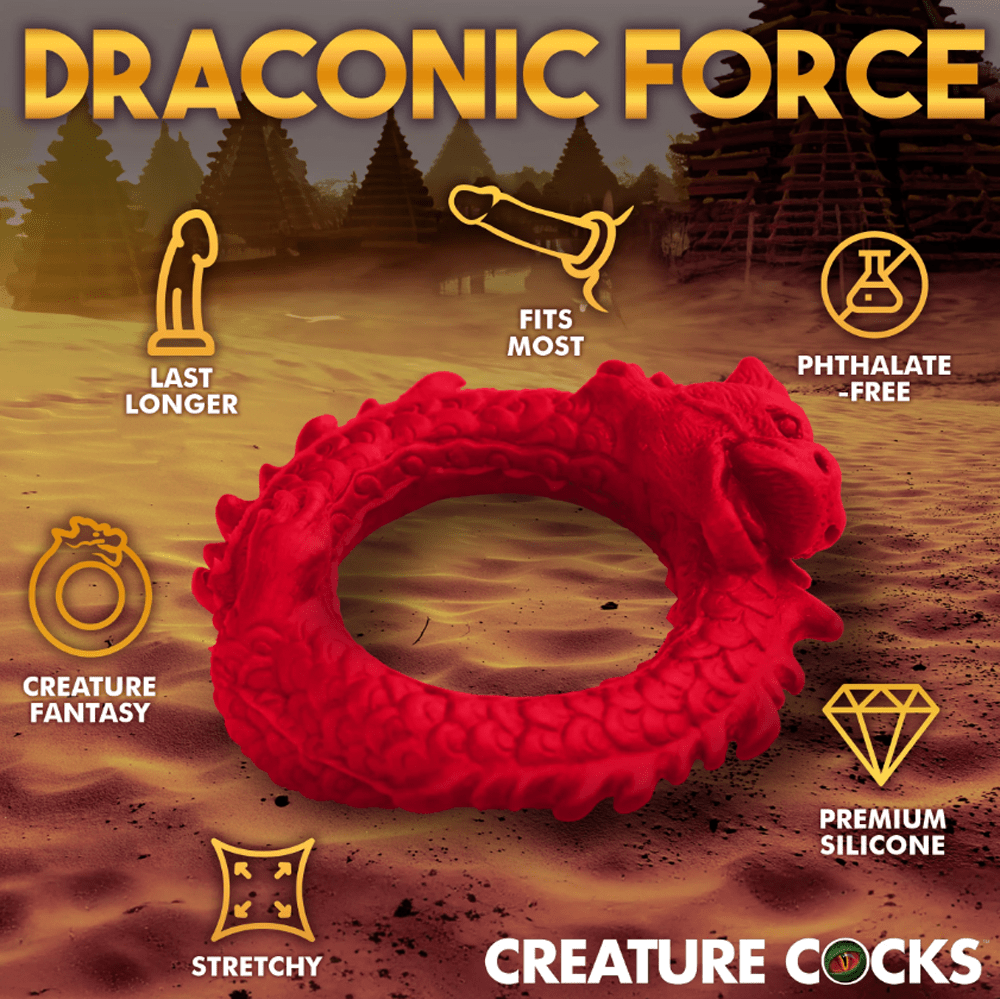 Creature Cocks Cock & Balls Creature Cocks Rise Of The Dragon Silicone Cock Ring