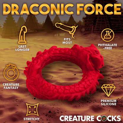 Creature Cocks Cock & Balls Creature Cocks Rise Of The Dragon Silicone Cock Ring
