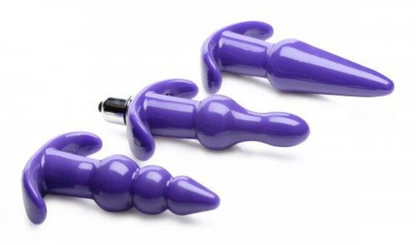 XR Brands Frisky Thrill Trio Purple Anal Plug Set