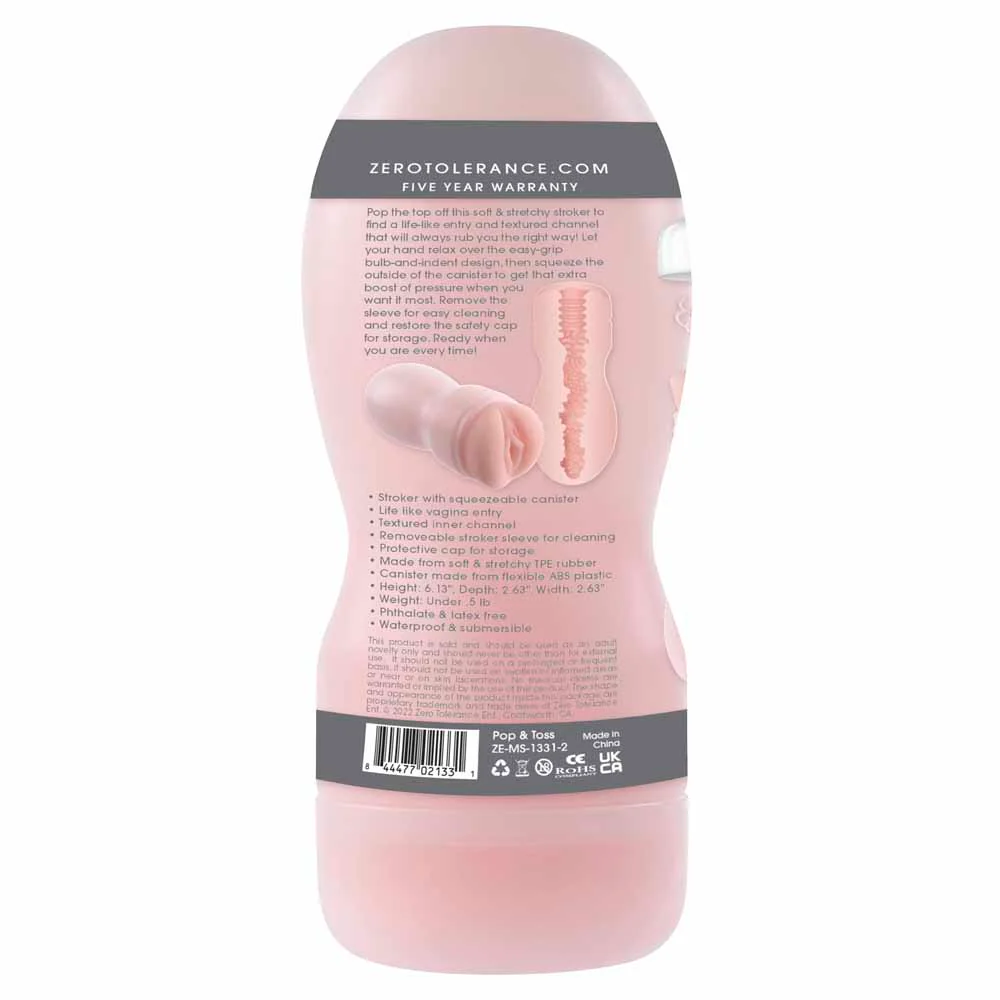 Masturbador de bolsillo Zero Tolerance Pop &amp; Toss