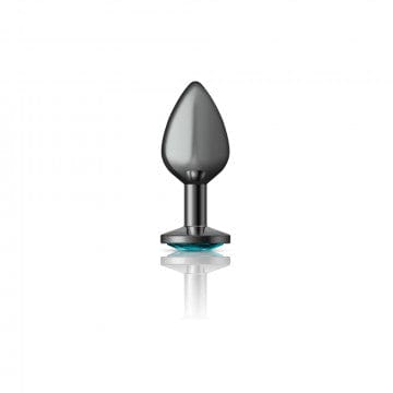 Viben Anal Toys Cheeky Charms Gunmetal Grey Teal Gem Butt Plug