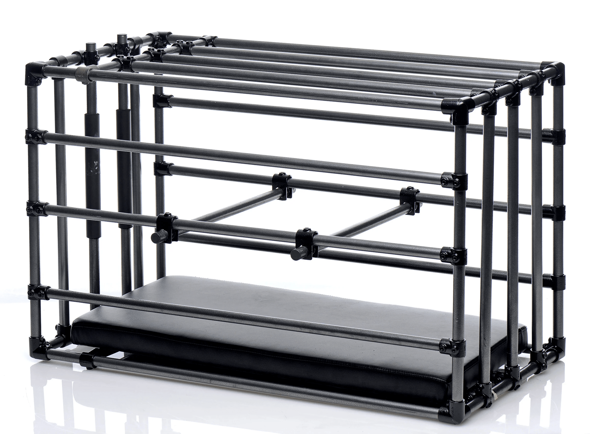Master Series BDSM Master Series Kennel Adjustable Puppy Cage with Padded Board