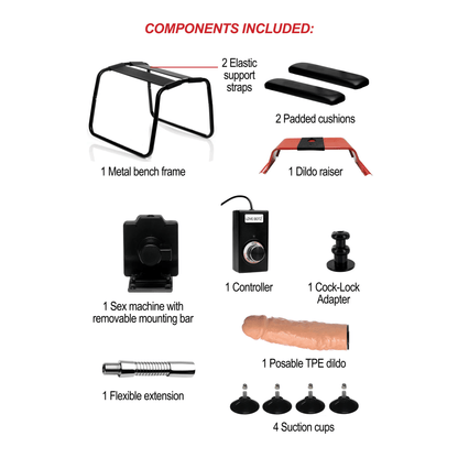 Lovebotz Fuck Machine LoveBotz 4 In 1 Bangin Bench With Sex Machine