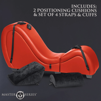 Master Series Sex Furniture Red Master Series Kinky Sex Chaise With Love Pillows