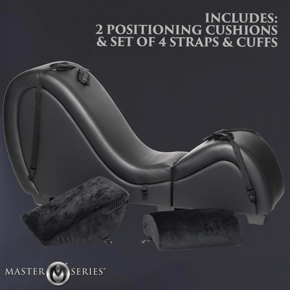 Master Series Sex Furniture Black Master Series Kinky Sex Chaise With Love Pillows