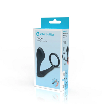 b-Vibe Butties Ringer Cock Ring & Prostate Plug