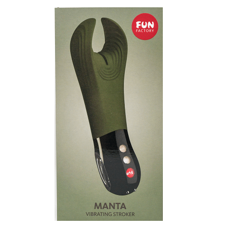 Fun Factory Vibrators Moss Green Fun Factory Manta Vibrating Stroker for Men