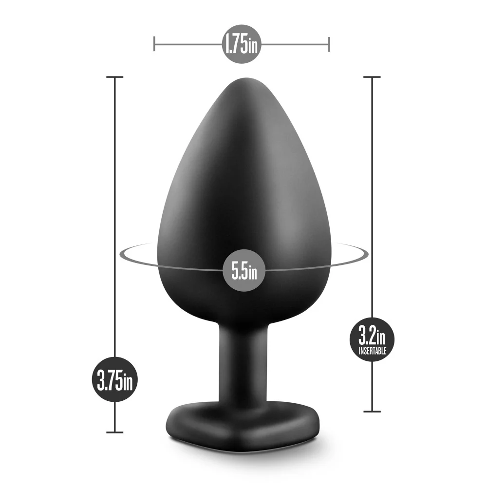 Blush Temptasia Black Bling Plug Large Dimensions