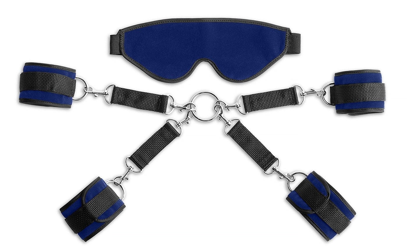 Liberator BDSM Blue Liberator Deluxe Bond Cuff and Blindfold Kit