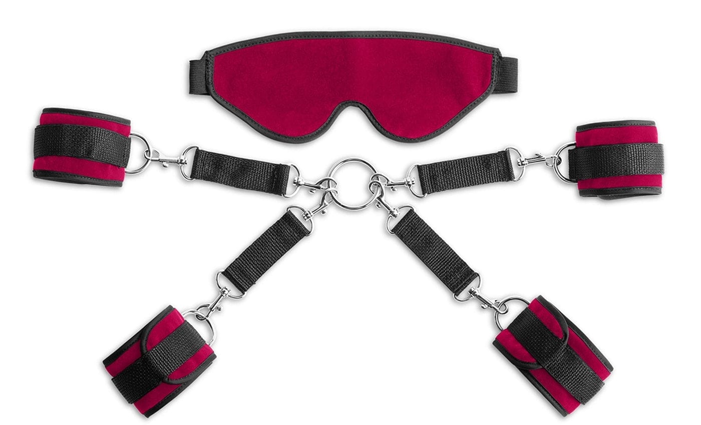 Liberator BDSM Red Liberator Deluxe Bond Cuff and Blindfold Kit