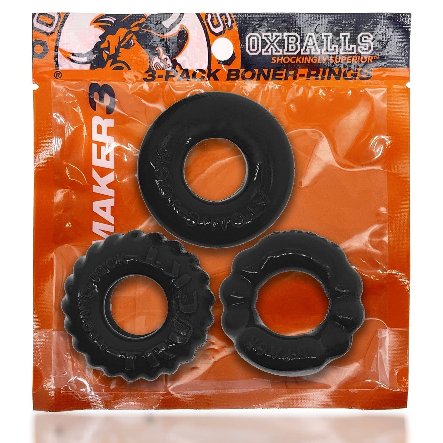 Oxballs Cock Rings Black Oxballs Bonemaker Cock Ring 3-Pack