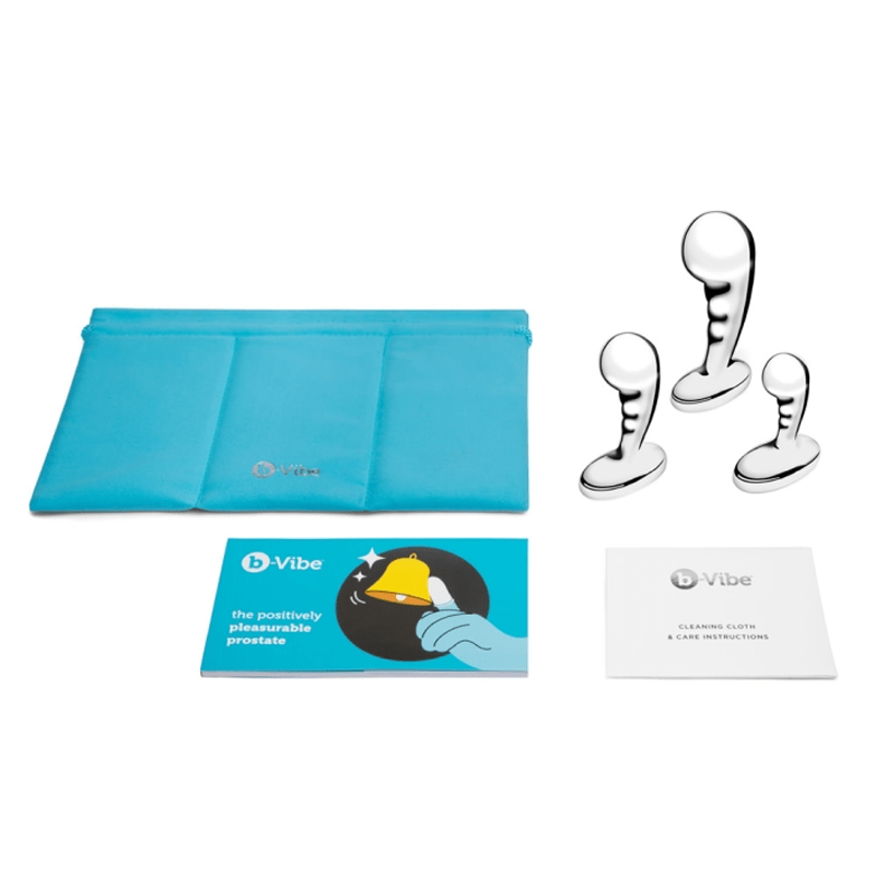 b-Vibe Anal Toys b-Vibe Stainless Steel P-Spot Training Set