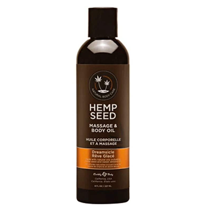 Earthly Body Massage Oil 8oz Earthly Body Hemp Seed Massage Oil Dreamsicle