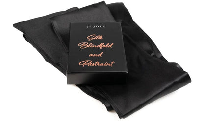 Je Joue Naughty Gift Set: Black Truth or Dare Cards, Mimi, Massage Candle, Silk Blindfold & Restraint