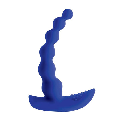 Gender X Beaded Pleasure Remote Control Vibrator Silicone Beaded Dildo Color Blue