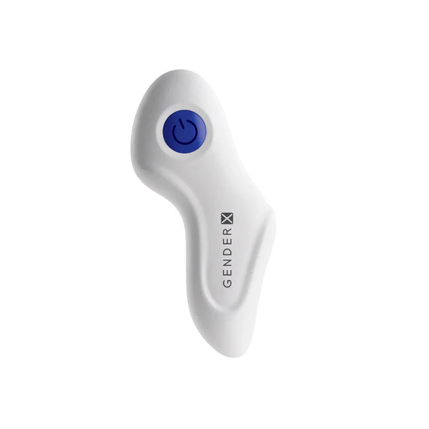Gender X Beaded Pleasure Remote Control Vibrator Silicone Beaded Dildo White Remote Control