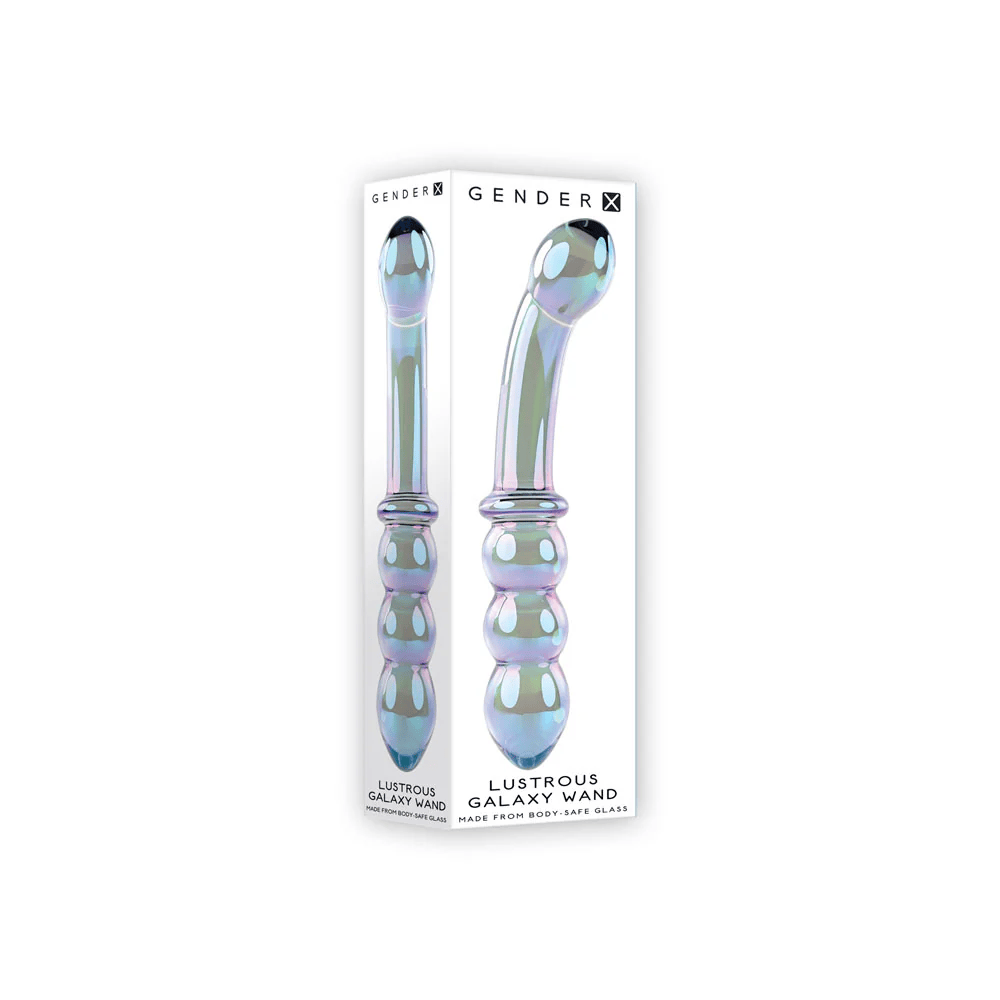 Gender X Glass Dildo's Gender X Lustrous Galaxy Glass Wand Massager Dual-Ended Borosilicate Dildo