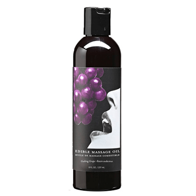 Earthly Body Massage Oil 2 oz Earthly Body Grape Edible Massage Oil