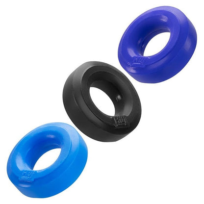 Hunkyjunk Cock Rings Hunkyjunk Huj3 C-Ring Cobalt Multi 3 Pack